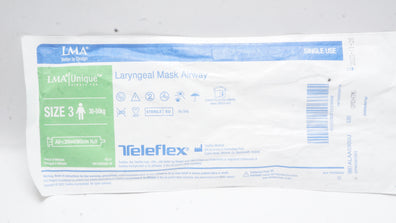 Teleflex ALAA030SU LMA Unique Laryngeal Mask Airway Size 3 30-50kg (x)